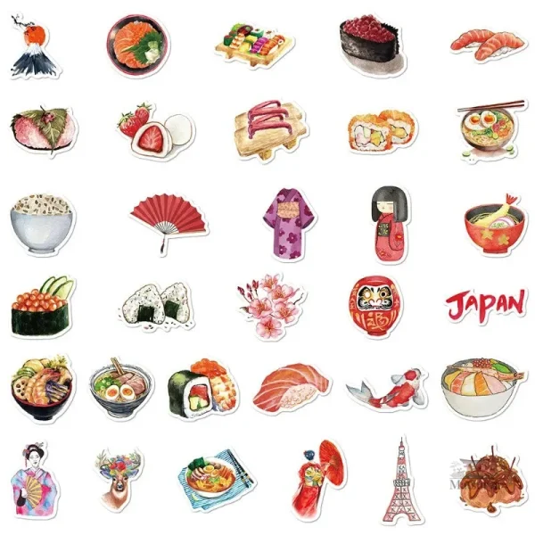 Autocollants Voyage Japonais, ajout créatif pour vos projets