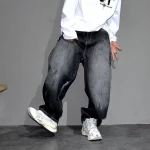Pantalon baggy délavé style japonais pour homme