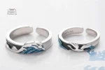 Bague japonaise pour couples, design minimaliste