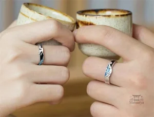 Bague en style japonais, symbole d'amour durable