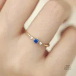 Bague de Fiançailles élégante en Zircon