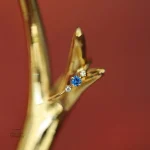 Bague en Zircon Bleu, symbole d'amour éternel