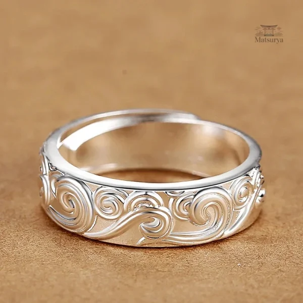 Bague homme inspirée par l'art japonais des vagues
