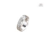 Bague tendance homme avec design vague japonais