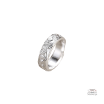 Bague avec motif de vague pour style masculin