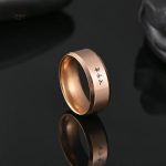Bague en acier, motif japonais, option personnalisée