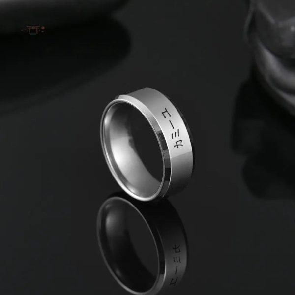 Bague Japonais personnalisée en acier - vue 8