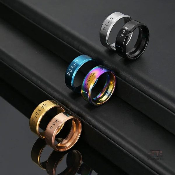 Bague Japonais personnalisée en acier - vue 14