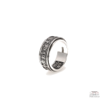 Accessoire mode : bague japonaise en métal argenté