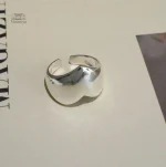 Bague Cœur en Argent - Style Japonais Original