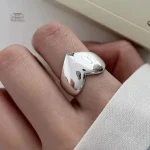 Bague Japonaise en Argent - Design Cœur Original