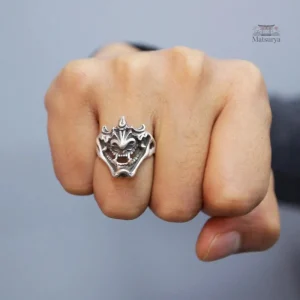 Accessoire de mode japonais, Bague Devil Mask au style audacieux
