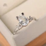 Bague en cristal grenouille, style japonais élégant