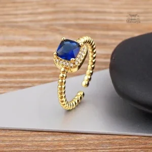 Bague délicate en zircone cubique style japonais