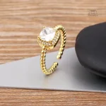 Bague en zircone cubique, artisanat japonais