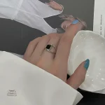 Bague en métal japonais, ajustable et élégante