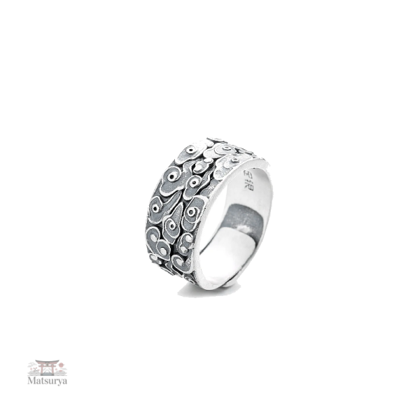 Bague homme, design japonais traditionnel et moderne