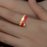 Bague design japonais chat et cloche originale