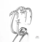 Bague Lune Étoile design japonais unique et charmant