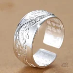 Bague japonaise originale élégante en métal