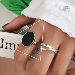Bague en Argent Sterling, inspiration Japonaise et Punk