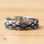 Bague sculptée au design japonais raffiné