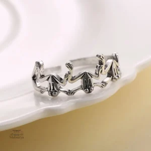 Bague rétro japonaise grenouille en alliage