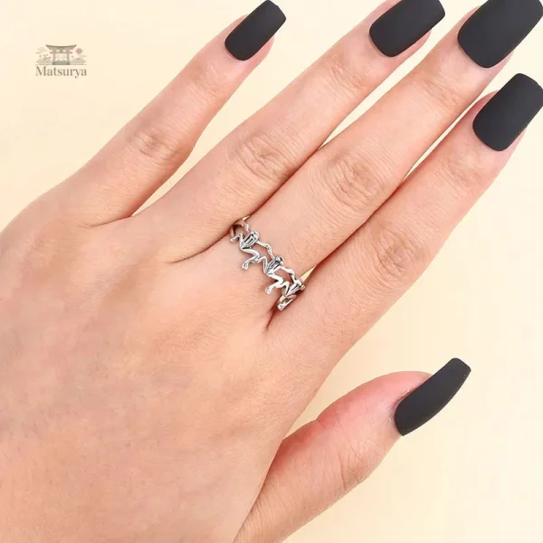Alliage de grenouille, bague rétro japonaise