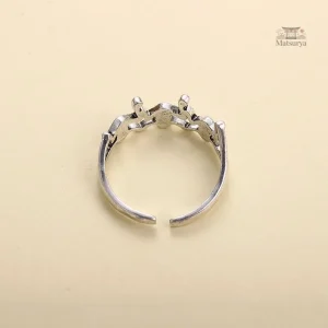 Bague japonaise en alliage, design grenouille