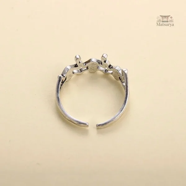 Bague japonaise en alliage, design grenouille