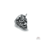 Bague esprit japonais, featuring une tête de démon