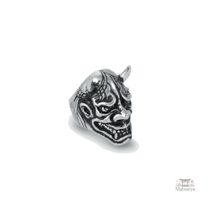 Bague esprit japonais, featuring une tête de démon
