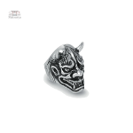 Bague japonaise tête démon, artisanat culturel