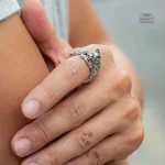 Bague Japonaise en alliage avec motif de chat