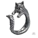 Bague originale chat, design vintage en alliage