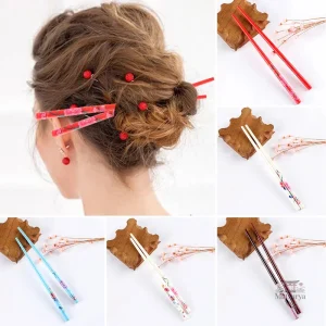 Accessoire hairpin en bois japonais