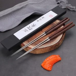 Baguette Japonaise en Métal et Bois au design élégant
