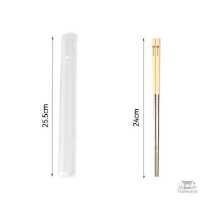 Baguette Inox design japonais avec étui