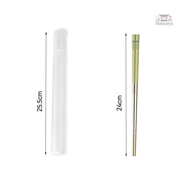 Set de baguettes japonaises en acier inoxydable