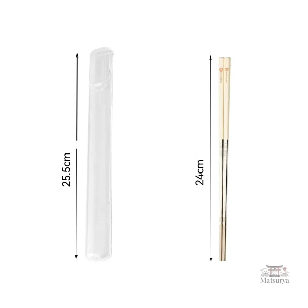 Baguette inox élégante avec étui pratique