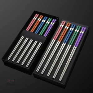 Baguette Colorée en Inox pour repas asiatiques