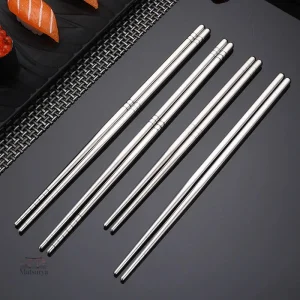 Baguette inox style japonais pour repas raffinés