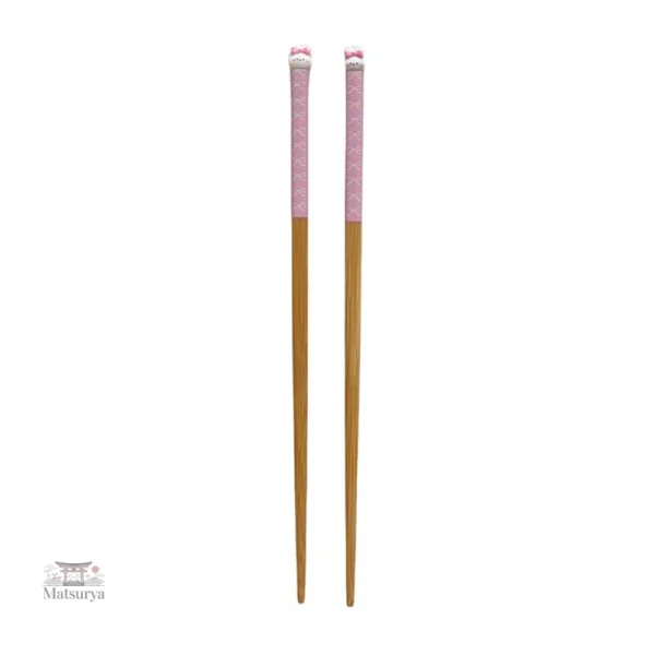 Design mignon de baguette rose avec un petit lapin