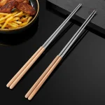 Baguettes de cuisine japonaises en inox élégantes