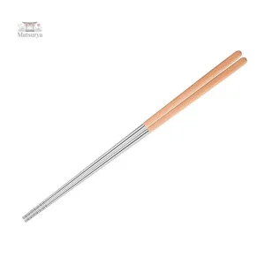 Set de baguettes inox pour repas asiatiques raffinés