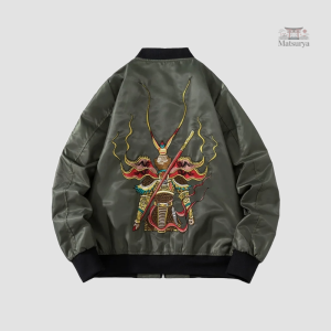 Blouson Sukajan en satin brodé