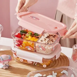 Boite Bento en Verre avec compartiments pratiques