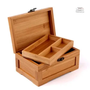 Accessoire de rangement en bambou pour bijoux