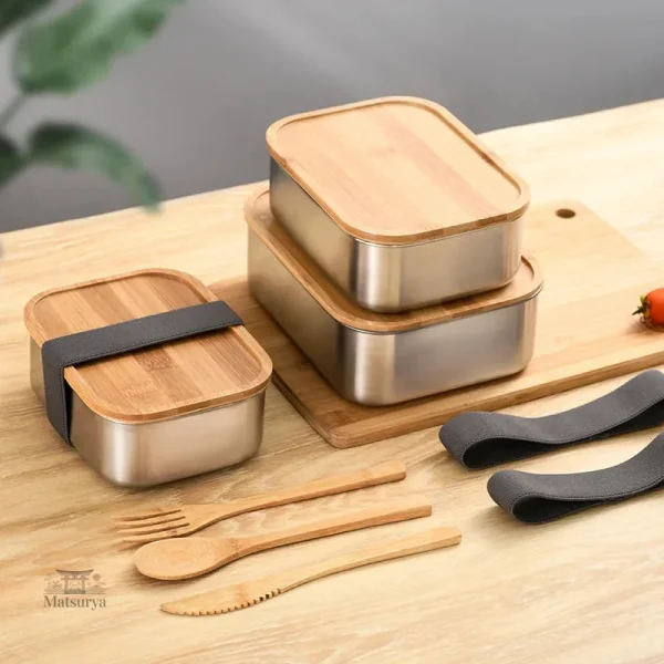 boite-a-dejeuner-bento-en-acier-inoxydable-1 Boîte à déjeuner bento en acier inoxydable