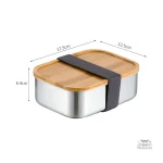 Conteneur bento en acier, parfait pour les repas à emporter